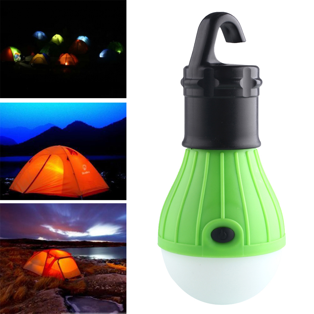 GRÜN 3-LED Camping Zeltlampe Outdoor Survival Hängelampe Notfall-Licht Laterne 